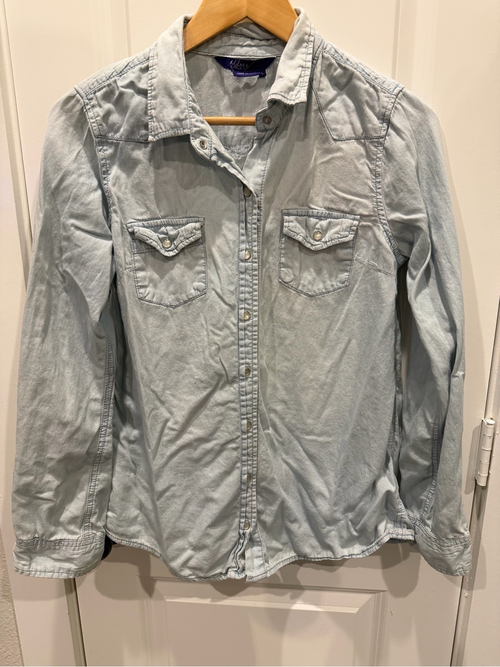Miley Cyrus & Max Azria Light Blue Denim Shirt